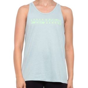 🛑CLEARANCE‼️ 🆕 Under Armour HeatGear® Graphic Print Tank Top Gray and green